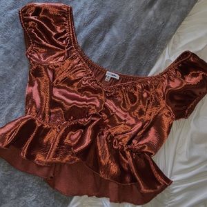 Fashion nova silk top 🥵